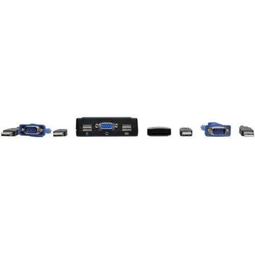 Tripp Lite By Eaton 2 Port USB/VGA Cable KVM Switch With Cables And USB Peripheral Sharing Alternate-Image3/500