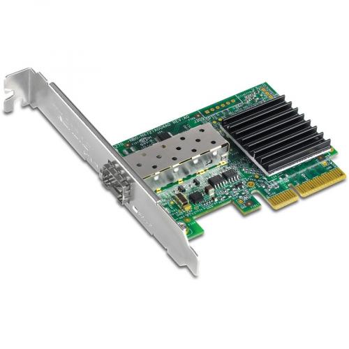 TRENDnet 10 Gigabit PCIe SFP+ Network Adapter, Convert A PCIe Slot Into A 10G SFP+ Slot, Supports 802.1Q, Standard & Low Profile Brackets Included, Compatible With Windows & Linux, Black, TEG 10GECSFP Alternate-Image3/500