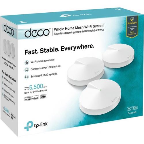 TP Link Deco M5 (3 Pack)   AC1300 Whole Home Mesh Wi Fi System, 3 Pack Alternate-Image3/500