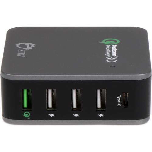 SIIG 5 Port Smart USB Charger Plus Organizer Bundle With QC3.0 & USB C   Black Alternate-Image3/500