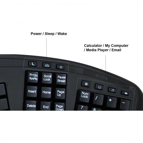 Adesso Tru Form Ergonomic Touchpad Keyboard Alternate-Image3/500