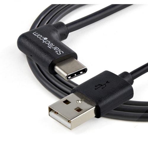 StarTech.com 1m 3ft USB To USB C Cable   Right Angle USB Cable   M/M   USB 2.0 Cable   USB Type C   USB A To USB C Cable Alternate-Image3/500