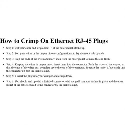 4XEM 1000PK Cat5e RJ45 Ethernet Plugs/Connectors Alternate-Image3/500