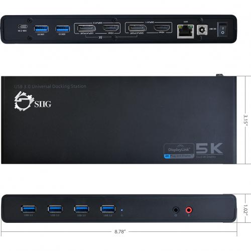 SIIG USB 3.0 4K Dual Video Docking Station Alternate-Image3/500