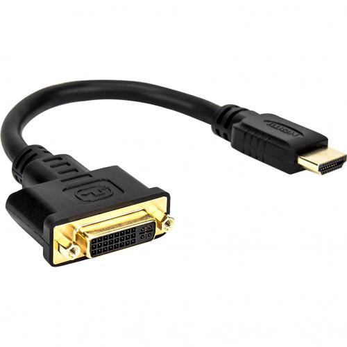 Rocstor Premium Y10A171 B1 8in HDMI To DVI D Video Adapter F/M  HDMI Female To DVI Male Alternate-Image3/500