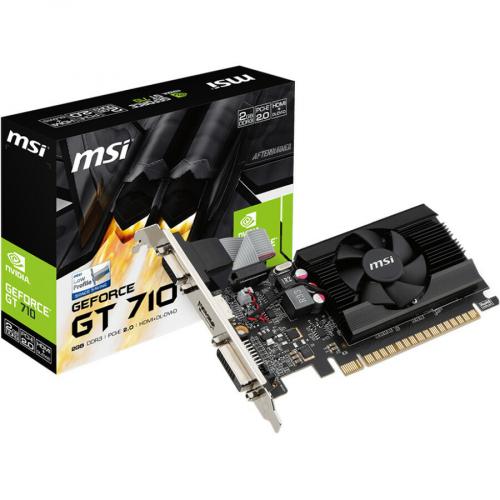 MSI NVIDIA GeForce GT 710 Graphic Card   2 GB DDR3 SDRAM   Low Profile Alternate-Image3/500
