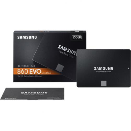 Samsung 860 EVO MZ 76E250B/AM 250 GB Solid State Drive   2.5" Internal   SATA (SATA/600) Alternate-Image3/500