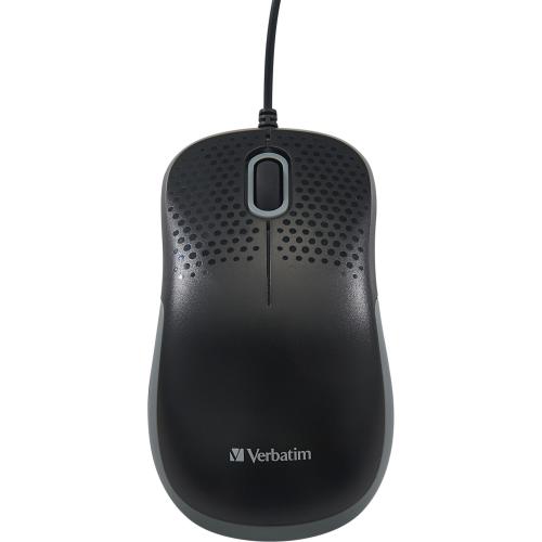Verbatim Silent Corded Optical Mouse   Black Alternate-Image3/500