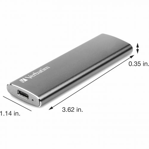 Verbatim 480GB Vx500 External SSD, USB 3.1 Gen 2   Graphite Alternate-Image3/500