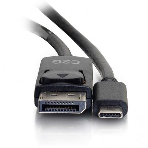 C2G 12ft USB C To DisplayPort 4K Cable Black Alternate-Image3/500