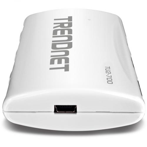 TRENDnet USB 2.0 7 Port High Speed Hub With 5V/2A Power Adapter, Up To 480 Mbps USB 2.0 Connection Speeds, TU2 700 Alternate-Image3/500
