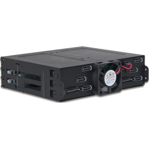 Icy Dock ToughArmor MB608SP B Drive Enclosure For 5.25"   Serial ATA/600 Host Interface Internal   Black Alternate-Image3/500