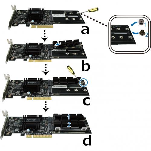 Synology Dual M.2 SSD Adapter Card For Extraordinary Cache Performance Alternate-Image3/500