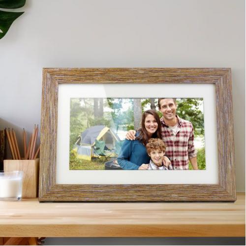 Aluratek 10 Inch Distressed Wood Digital Photo Frame With Auto Slideshow Feature Alternate-Image3/500