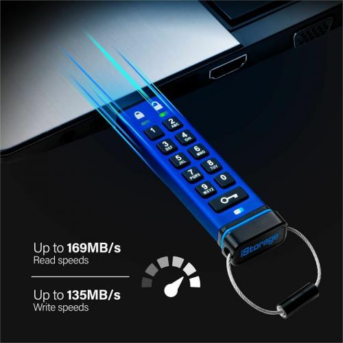 IStorage DatAshur PRO 16 GB | Secure Flash Drive | FIPS 140 2 Level 3 Certified | Password Protected | Dust/Water Resistant | IS FL DA3 256 16 Alternate-Image3/500