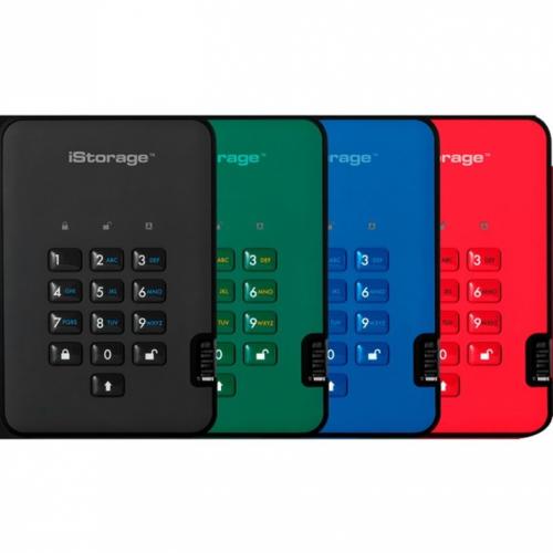 IStorage DiskAshur2 HDD 4 TB | Secure Portable Hard Drive | Password Protected | Dust/Water Resistant | Hardware Encryption IS DA2 256 4000 B Alternate-Image3/500
