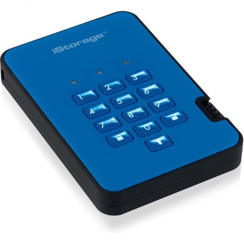 IStorage DiskAshur2 HDD 1 TB | Secure Portable Hard Drive | Password Protected | Dust/Water Resistant | Hardware Encryption IS DA2 256 1000 BE Alternate-Image3/500