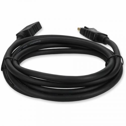 6ft DisplayPort 1.2 Male To DisplayPort 1.2 Female Black Cable For Resolution Up To 3840x2160 (4K UHD) Alternate-Image3/500