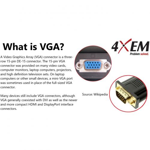 4XEM HDMI To VGA Adapter   Black Alternate-Image3/500