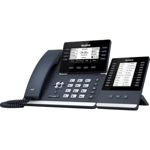 Yealink SIP T53W IP Phone   Corded   Corded/Cordless   Wi Fi, Bluetooth   Wall Mountable, Desktop   Classic Gray Alternate-Image3/500