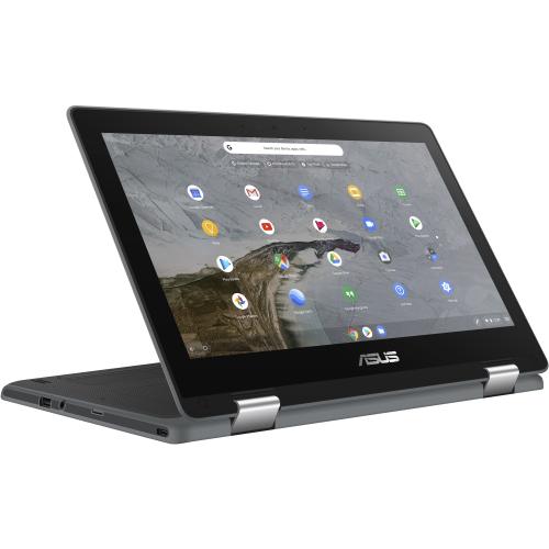 Asus Chromebook Flip C214 C214MA YS02T 11.6" Touchscreen Convertible Chromebook   HD   1366 X 768   Intel Celeron N4000 Dual Core (2 Core) 1.10 GHz   4 GB Total RAM   32 GB Flash Memory   Dark Gray Alternate-Image3/500