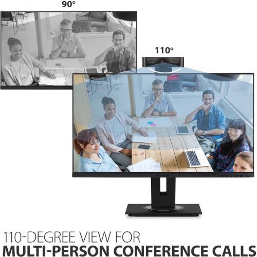 ViewSonic VB CAM 001 Full HD 1080p USB Web Camera W/ Dual Stereo Microphone With Auto Noise Reduction,110 Degree Ultra Wide Lens For Zoom/Teams/Skype Conferencing And Video Calls On PC And Mac Alternate-Image3/500