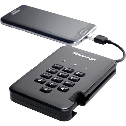 IStorage DiskAshur PRO2 HDD 4 TB | Secure Hard Drive | FIPS Level 3 Certified | Password Protected | Dust/Water Resistant. IS DAP2 256 4000 C X Alternate Image3/500