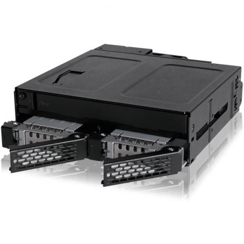 Icy Dock ToughArmor MB602SPO B Drive Enclosure For 5.25"   Serial ATA/300 Host Interface Internal   Black Alternate-Image3/500