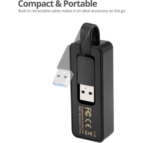 SIIG Portable USB 3.0 Gigabit Ethernet Adapter Alternate-Image3/500
