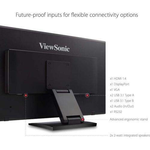 27" 1080p Ergonomic 10 Point Multi Touch Monitor With RS232, HDMI, And DP Alternate-Image3/500