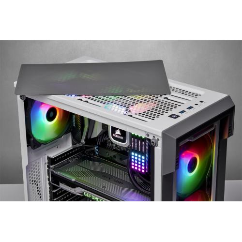 Corsair ICUE 220T RGB Airflow Tempered Glass Mid Tower Smart Case   White Alternate-Image3/500