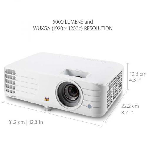 ViewSonic PG701WU 3500 Lumens WUXGA Projector With Vertical Keystone Dual 3D Ready HDMI Inputs And Low Input Latency For Home And Office Alternate-Image3/500