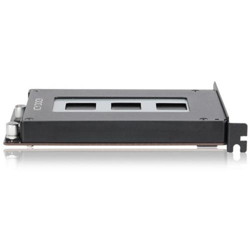 Icy Dock ToughArmor MB839SP B Drive Slot Adapter   PCI Express 2.0 X1 Host Interface Internal   Black Alternate-Image3/500