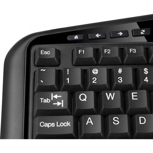 Adesso Desktop Ergonomic Smart Card Reader Keyboard (TAA Compliant) Alternate-Image3/500