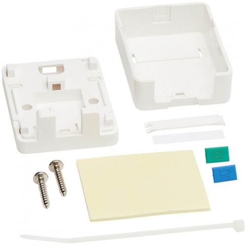 Tripp Lite By Eaton Surface Mount Box For Keystone Jack 1 Port Wall Celling White Alternate-Image3/500