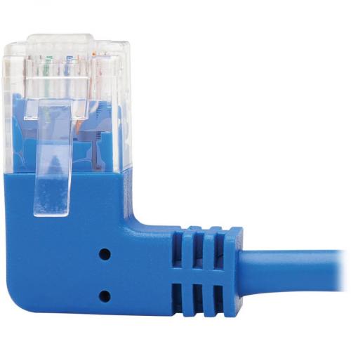 Eaton Tripp Lite Series Left Angle Cat6 Gigabit Molded Slim UTP Ethernet Cable (RJ45 Left Angle M To RJ45 M), Blue, 7 Ft. (2.13 M) Alternate-Image3/500