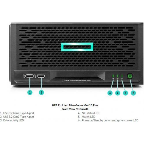 HPE ProLiant MicroServer Gen10 Plus Ultra Micro Tower Server   1 X Intel Xeon E 2224 3.40 GHz   16 GB RAM   Serial ATA/600 Controller Alternate-Image3/500