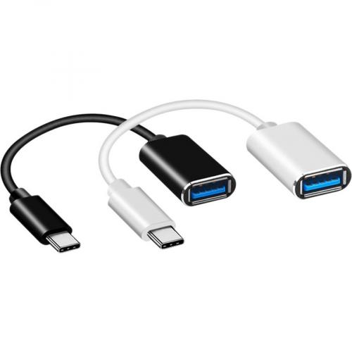 4XEM USB C Male To USB A Female Adapter White Alternate-Image3/500