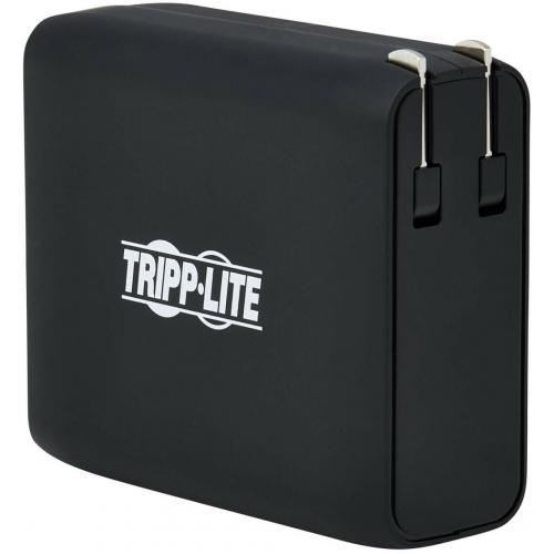 Tripp Lite By Eaton Portable 5000mAh 2 Port Mobile Power Bank And USB Battery Wall Charger Combo   Direct Plug, Black Alternate-Image3/500