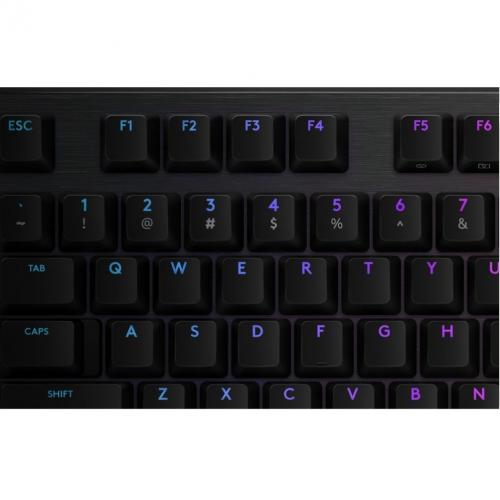 Logitech G512 CARBON LIGHTSYNC RGB Mechanical Gaming Keyboard With GX Brown Switches And USB Passthrough (Tactile) Alternate-Image3/500