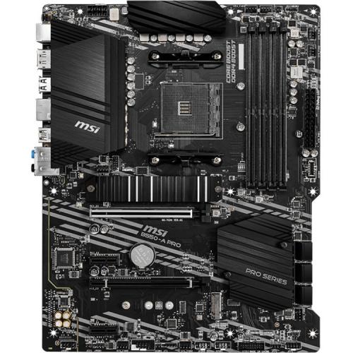 MSI B550 A PRO Desktop Motherboard   AMD B550 Chipset   Socket AM4   ATX Alternate-Image3/500