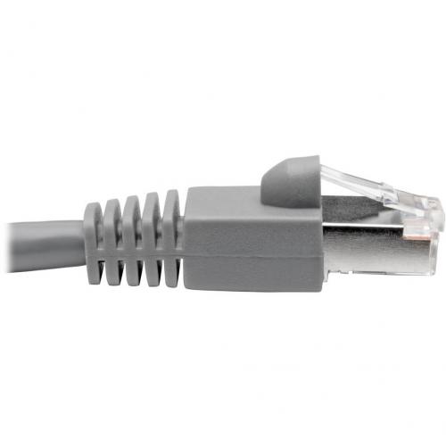 Tripp Lite Cat6a Ethernet Cable 10G STP Snagless Shielded PoE M/M Gray 15ft Alternate-Image3/500