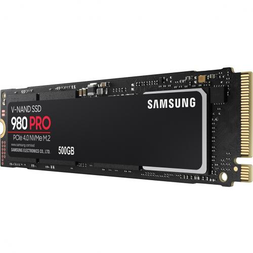 Samsung 980 PRO MZ V8P500B/AM 500 GB Solid State Drive   M.2 2280 Internal   PCI Express NVMe (PCI Express NVMe 4.0 X4) Alternate-Image3/500