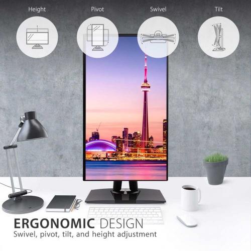 ViewSonic VP2768a 27 Inch Premium IPS 1440p Monitor With Advanced Ergonomics, ColorPro 100% SRGB Rec 709, 14 Bit 3D LUT, Eye Care, 90W USB C, RJ45, HDMI, Daisy Chain For Home And Office Alternate-Image3/500