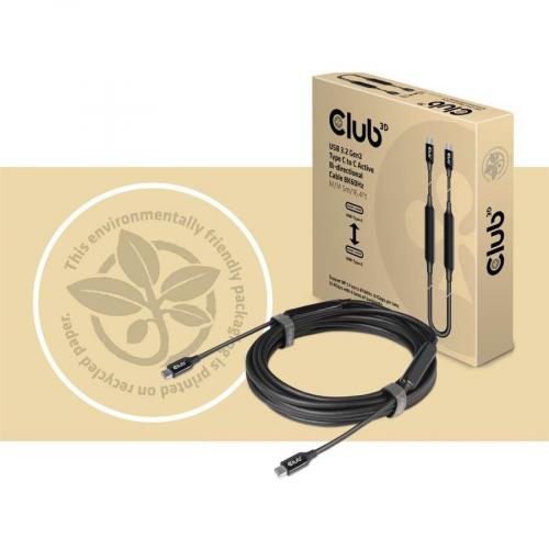 Club 3D USB 3.2 Gen2 Type C To C Active Bi Directional Cable 8K60Hz M/M 5m/16.4ft Alternate-Image3/500