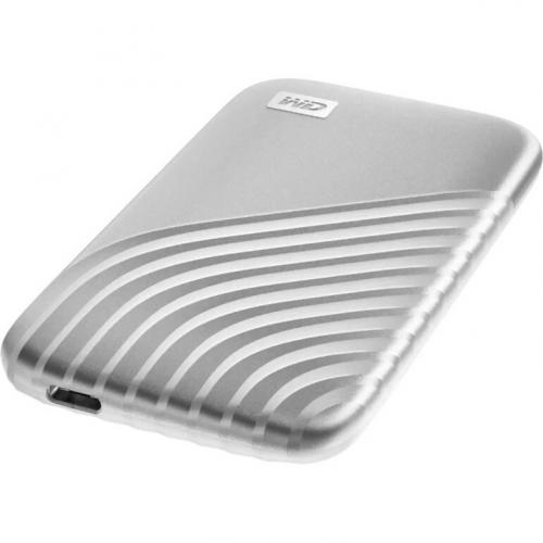WD My Passport WDBAGF0010BSL WESN 1 TB Portable Solid State Drive   External   Silver Alternate-Image3/500