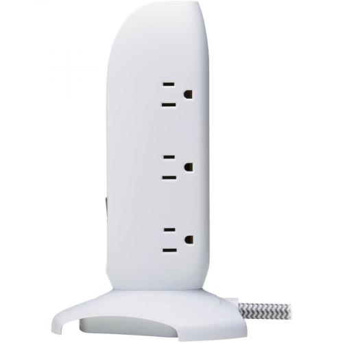 Tripp Lite By Eaton 5 Outlet Surge Protector Tower, 3x USB Ports (3.1A Shared), 6 Ft. Cord, 5 15P Plug, 1200 Joules, White Alternate-Image3/500