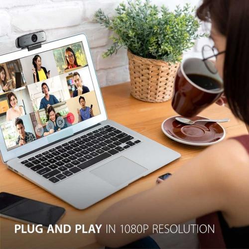 Viewsonic USB Video Conferencing Camera   30 Fps   Black, Silver   Micro USB   1920 X 1080 Video   Microphone Alternate-Image3/500
