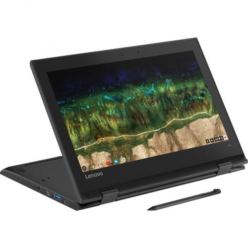 Lenovo 500e Chromebook 2nd Gen 11.6" Touchscreen Convertible 2 In 1 Chromebook 1366 X 768 HD Intel Celeron N4120 8GB RAM 64GB EMMC Black Alternate-Image3/500