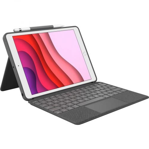 Logitech Combo Touch Keyboard/Cover Case For 12.9" Apple, Logitech IPad Pro (5th Generation) Tablet   Oxford Gray Alternate-Image3/500